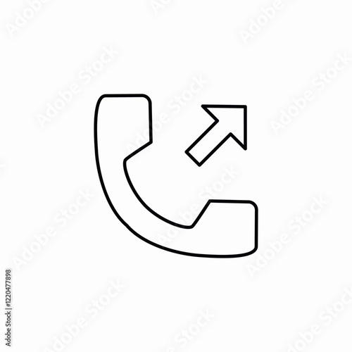 Phone call outgoing icon vector sign