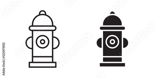 Fire hydrant icons pack for ui designs
