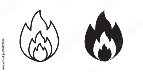 Fire icons pack for ui designs