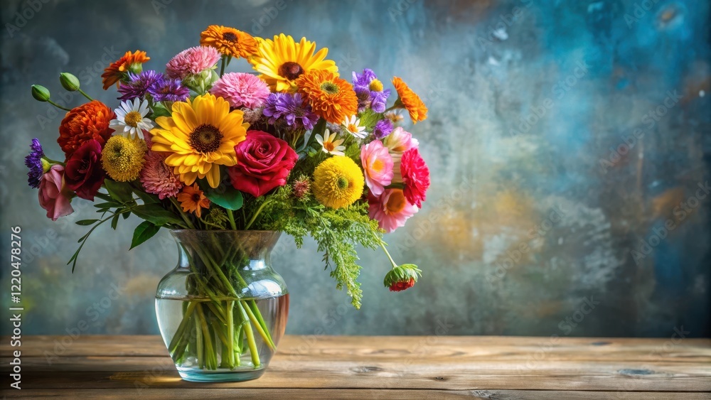 custom made wallpaper toronto digitalFreshly picked bouquet of colorful flowers arranged in a elegant vase , floral, bouquet