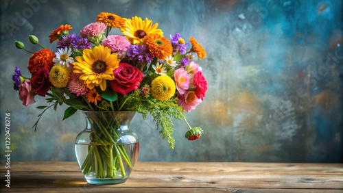 Wallpaper Mural Freshly picked bouquet of colorful flowers arranged in a elegant vase , floral, bouquet Torontodigital.ca