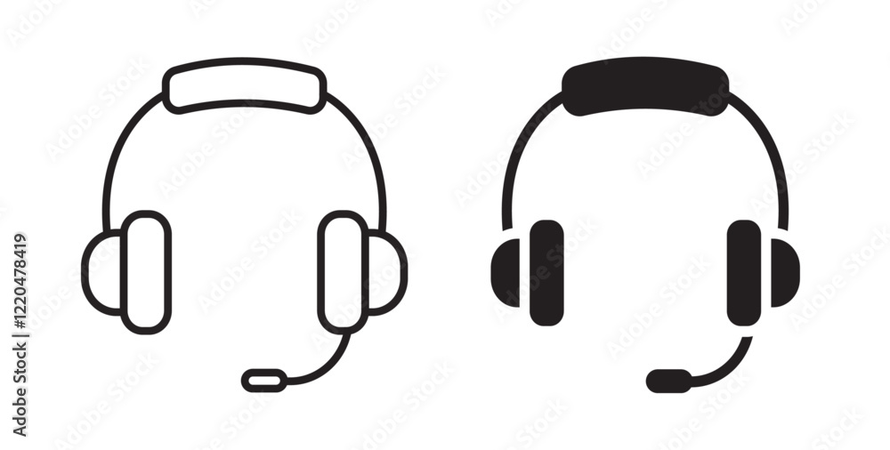 Headset icons pack for ui designs Headset icons pack for ui designs