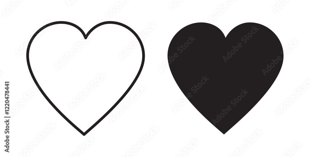 Heart icons pack for ui designs Heart icons pack for ui designs