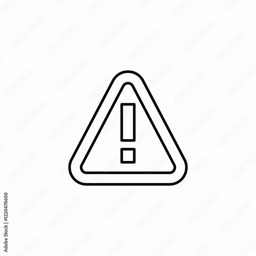 Warning danger triangle icon vector sign Warning danger triangle icon vector sign