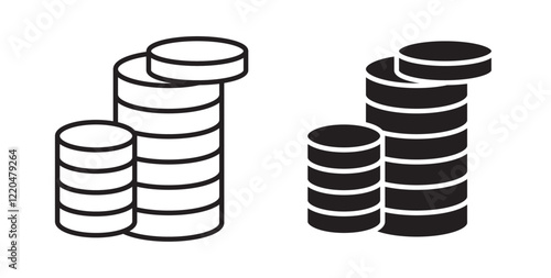 Money coin icons pack for ui designs