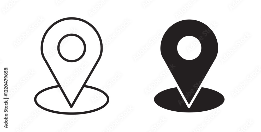 Pin icons pack for ui designs Pin icons pack for ui designs
