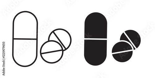 Pills icons pack for ui designs