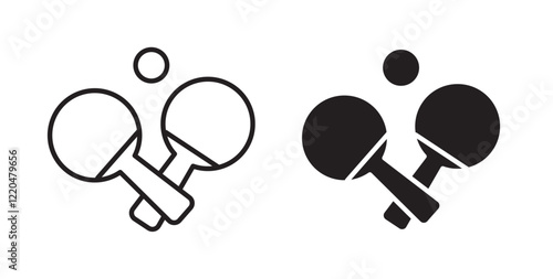 Ping pong icons pack for ui designs