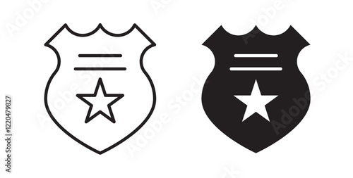 Police badge icons pack for ui designs