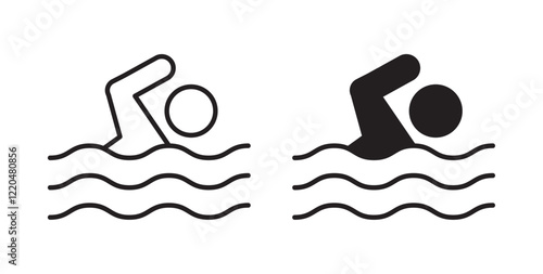Swimming icons pack for ui designs