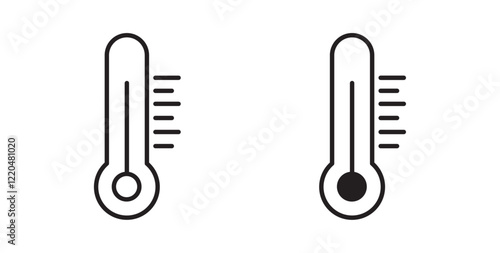 Thermometer icons pack for ui designs