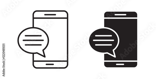 Text message icons pack for ui designs