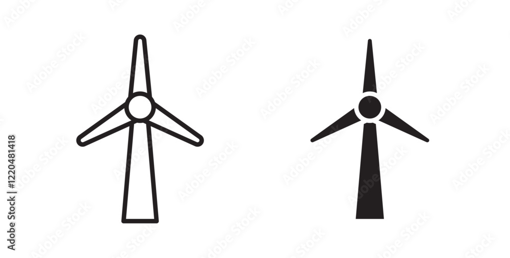 Wind turbine icons pack for ui designs Wind turbine icons pack for ui designs