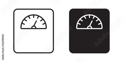 Weight scale icons pack for ui designs