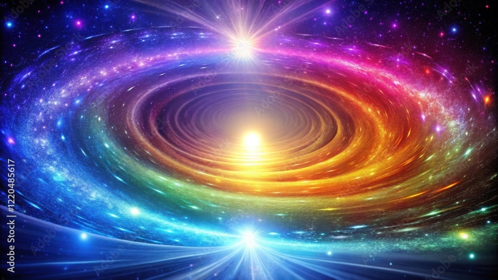 A vibrant swirl of cosmic energy, a celestial dance of light and color, showcasing the universe's breathtaking beauty A vibrant swirl of cosmic energy, a celestial dance of light and color, showcasing the universe's breathtaking beauty