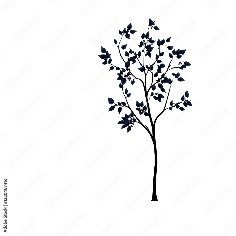 Obraz premium tree silhouette isolated on white