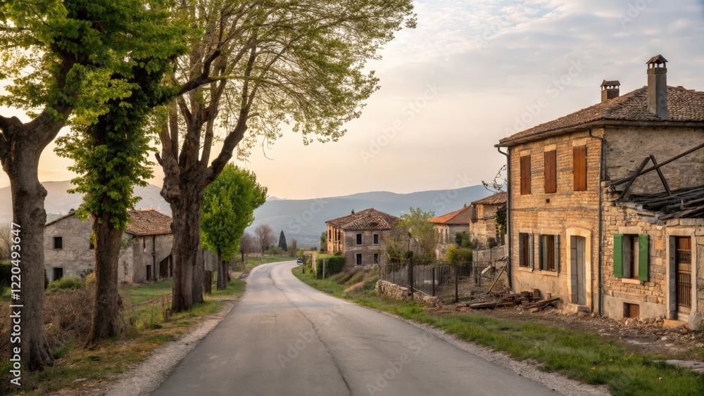 old street in the town