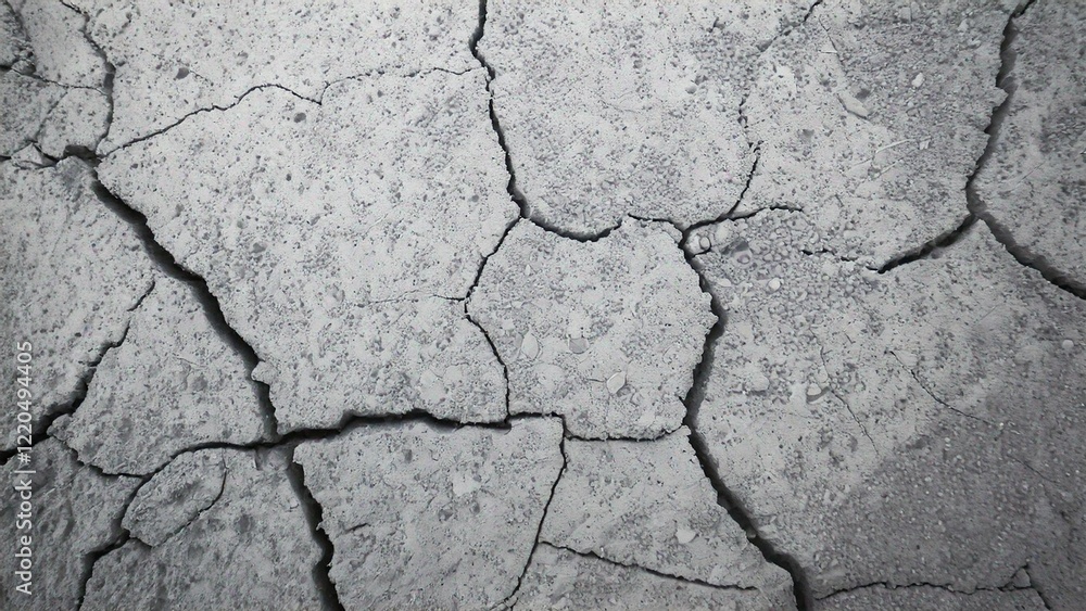 Obraz premium コンクリートのひび割れのイメージ 背景素材 テクスチャ AI生成素材