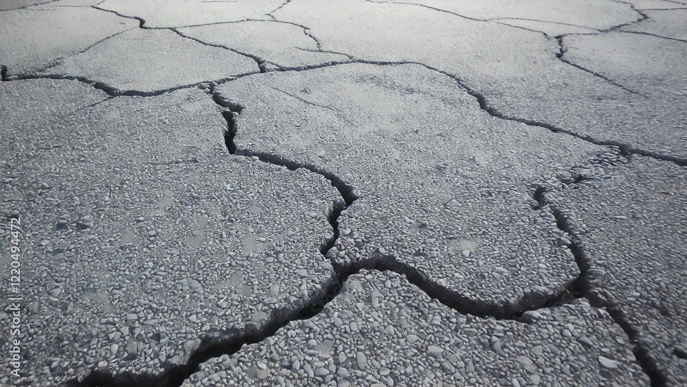 Obraz premium コンクリートのひび割れのイメージ 背景素材 テクスチャ AI生成素材