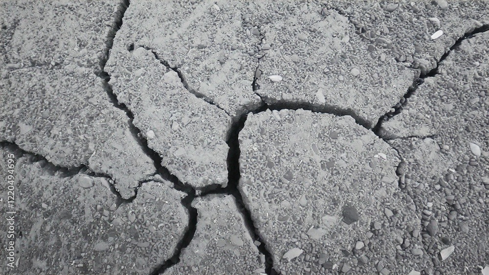 Fototapeta premium コンクリートのひび割れのイメージ 背景素材 テクスチャ AI生成素材