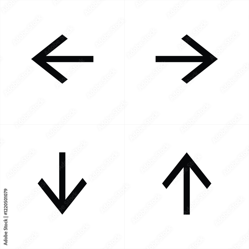 Fototapeta premium Set Arrow direction back website icon Vector Illustration. Lock and unlock icon design vector circle template. vector icon flat design for , symbol, logo, icon, sign, app, UI UX.