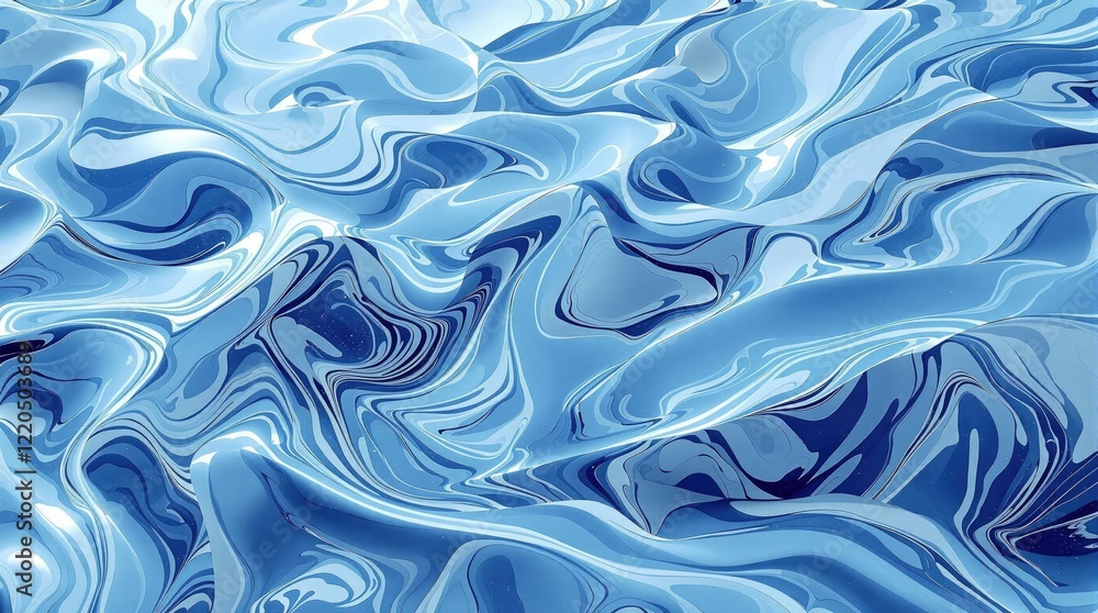 Obraz premium A minimalist blue marble design with clean lines and simple shapes, minimalistic, monochromatic