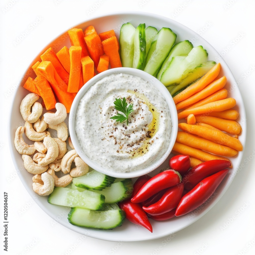 Raw Cashew Cream Dip with Crudit Platter Raw Cashew Cream Dip with Crudit Platter