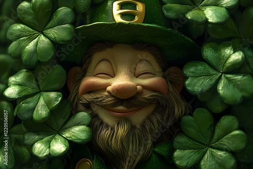 animated representation of the face of a Leprechaun st patricks day