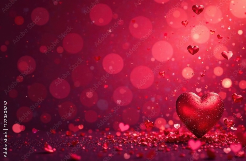 Stylish, modern, romantic holiday greeting card for lovers. Valentines, red hearts, balloons everywhere. Free space for the inscription Stylish, modern, romantic holiday greeting card for lovers. Valentines, red hearts, balloons everywhere. Free space for the inscription