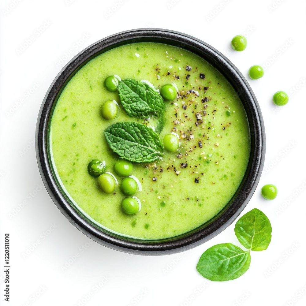 Green Pea Gazpacho with Mint Oil Green Pea Gazpacho with Mint Oil