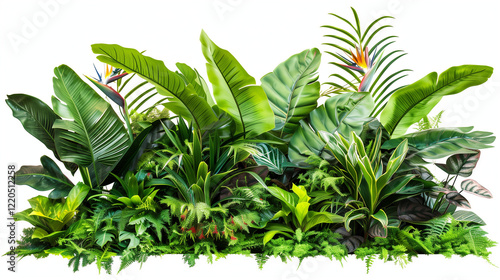 Tropical Greenery Cut-Out Design for Creative Projects