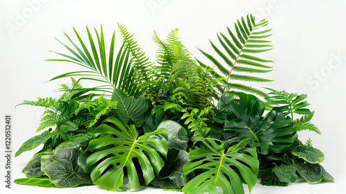 Tropical Greenery Cut-Out Design for Creative Projects
