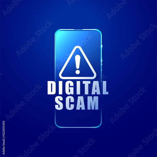 digital scam alert warning background for your spyware protection