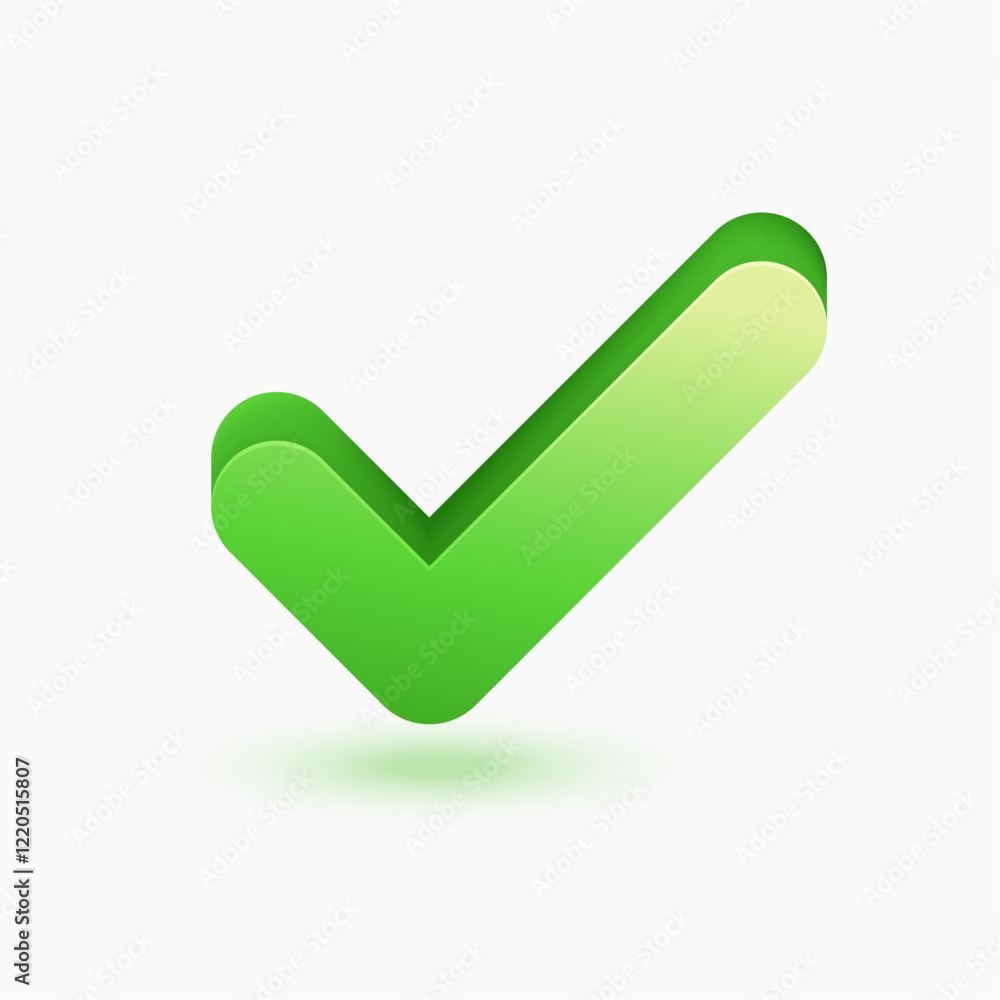 isolated 3d checkmark tick sign with shiny effect isolated 3d checkmark tick sign with shiny effect
