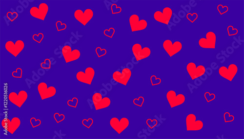 cute red love heart pattern valentine backdrop design