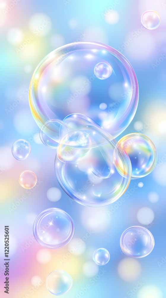 soap bubbles on a pastel background soap bubbles on a pastel background