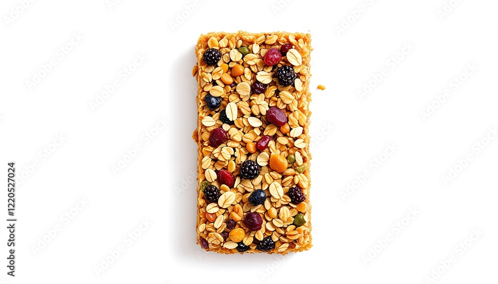 Delicious Granola Bar Colorful Berries Nuts Oats Delicious Granola Bar Colorful Berries Nuts Oats