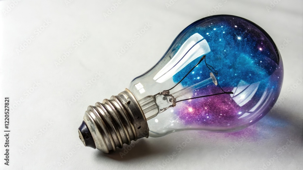 A light bulb with an inner glow of deep blues and purples, rich illumination, regal ambiance, purple hues, darkened colors A light bulb with an inner glow of deep blues and purples, rich illumination, regal ambiance, purple hues, darkened colors