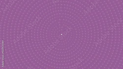 A Purple Spiral Pattern.
concentric circular ripples in purple, creating an intricate spiral effect. The pattern consists of repeating rings with central dots, forming a mesmerizing wave like motion.