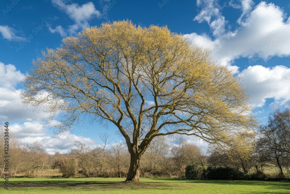 Spring tree park sunny day landscape nature Spring tree park sunny day landscape nature
