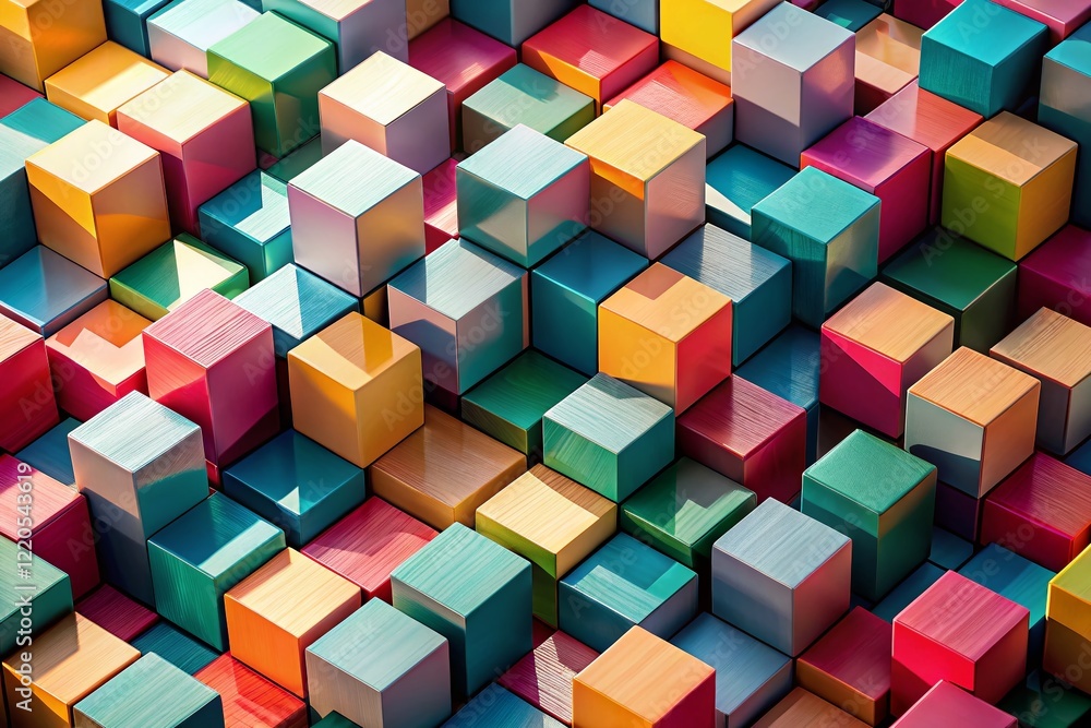 Abstract 3D Box Pattern Background - Geometric Texture for Design Projects Abstract 3D Box Pattern Background - Geometric Texture for Design Projects