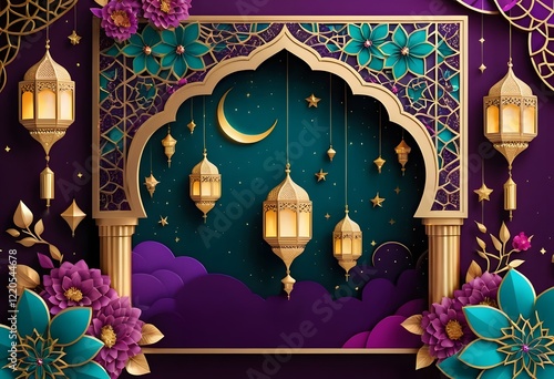 Isra and Miraj Night Divine Journey Background photo