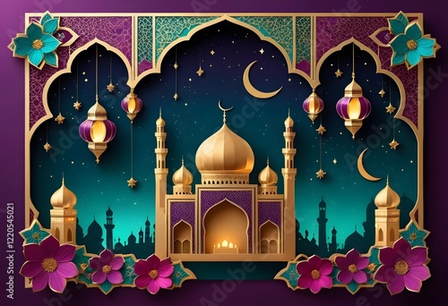 Isra and Miraj Night Divine Journey Background photo