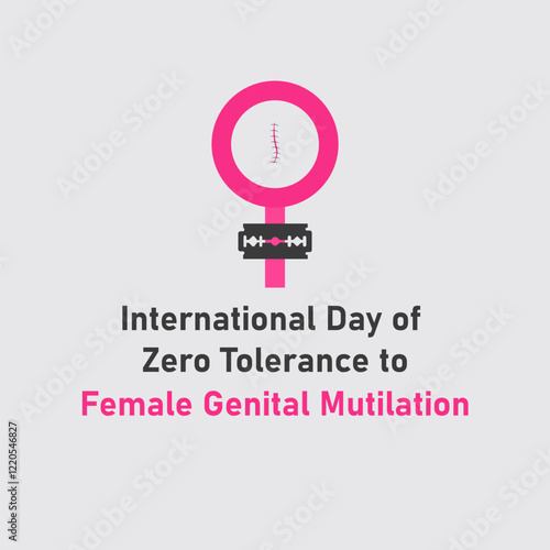 vector graphic of International Day of Zero Tolerance to Female Genital Mutilation good for national International Day of Zero Tolerance to Fe celebration. flat design. flyer design.flat illustration.