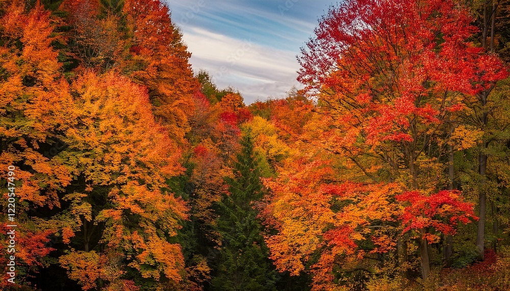 Vibrant Autumn Forest Background Vibrant Autumn Forest Background
