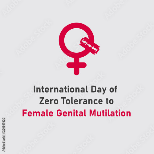 vector graphic of International Day of Zero Tolerance to Female Genital Mutilation good for national International Day of Zero Tolerance to Fe celebration. flat design. flyer design.flat illustration.