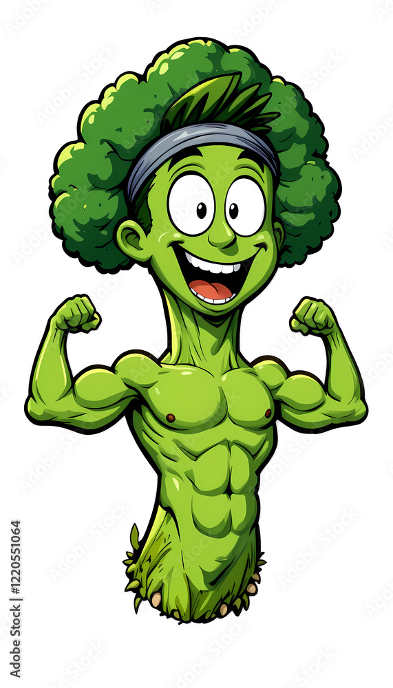 Obraz premium broccoli character comic