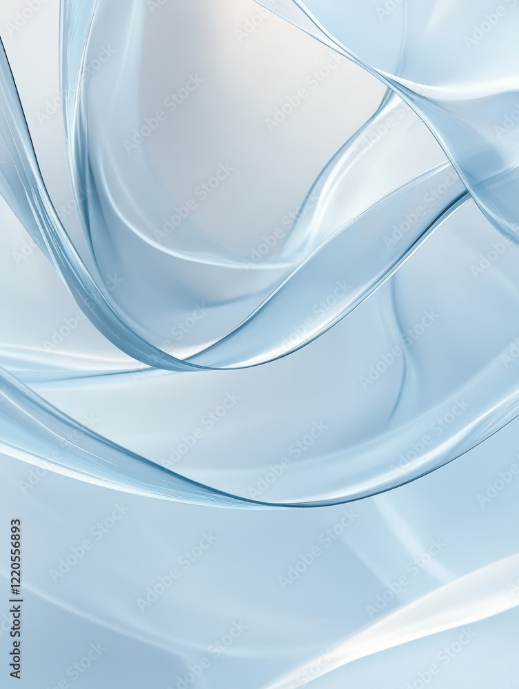 Obraz premium Transparent Blue Waves Creating a Serene and Calming Abstract Background in Soft Light During Daytime
