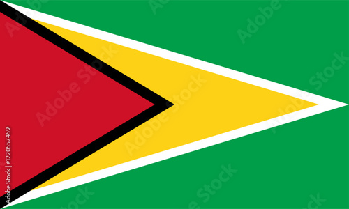 Free Download Flag of Guyana: Accurate proportions and official colors.