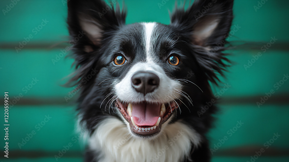 Fototapeta premium border collie jumping in air